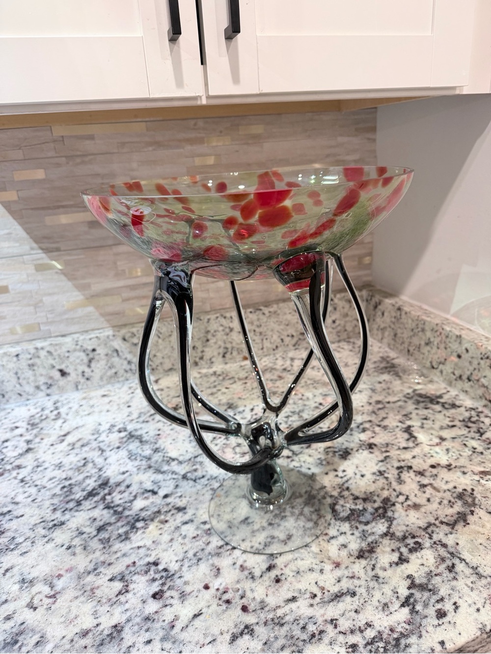 Jellyfish” Bowl Jozefina Glass Works in Krosno, Poland